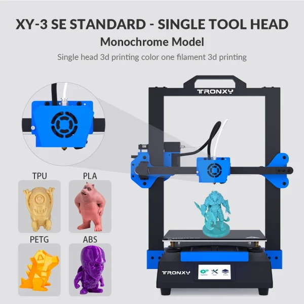 Tronxy XY-3 SE 3-in-1 3D Printer – High Precision with Dual Extruder, Laser Engraving, Ultra Silent Mainboard - Image 7