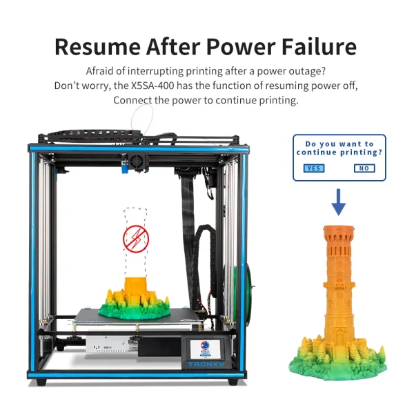 Tronxy X5SA 400 Pro 3D Printer – Large Build Size DIY Kit with Fast and Precise Printing - Image 5