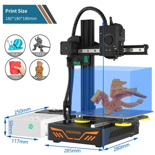 KINGROON KP3S 3D Printer – High Precision DIY FDM Printer with Touchscreen - Image 4